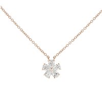 Necklace Buonocore Woman FLOWERS in Rose Gold Diamante 0.42 Ct 214C01DP - 214C01DP